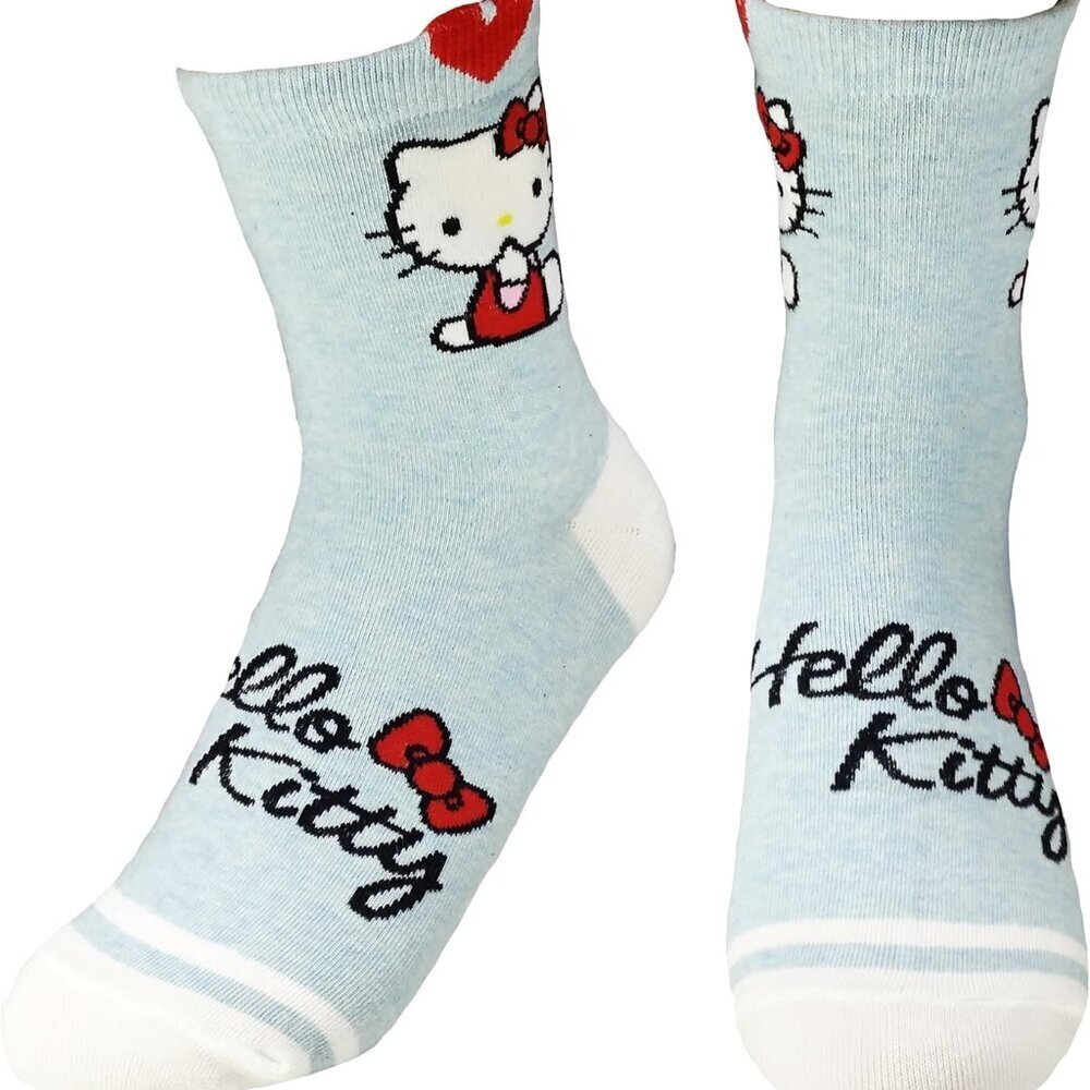 Women’s Hello Kitty Cotton Blend Ankle Socks Set Crew Hearts Cute Gift - Picture 2 of 5